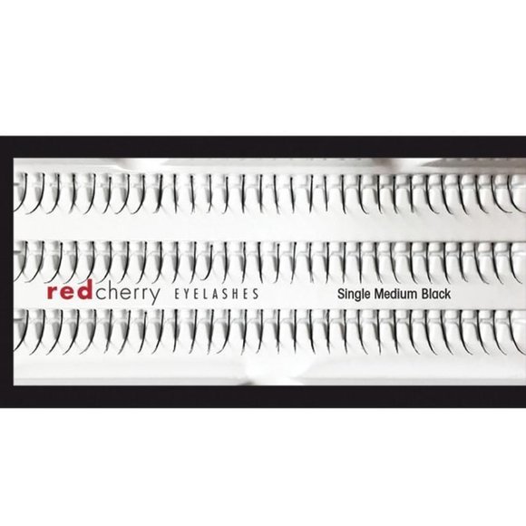 RED CHERRY MEDIUM SINGLES INDIVIDUAL LASHES - Picture 1 of 2
